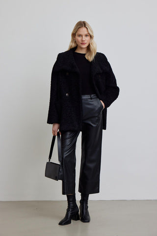 Carla Plush Coat Black