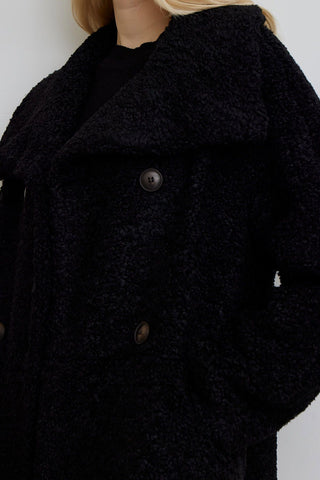 Carla Plush Coat Black