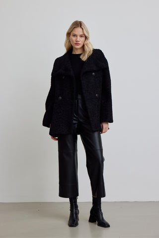 Carla Plush Coat Black