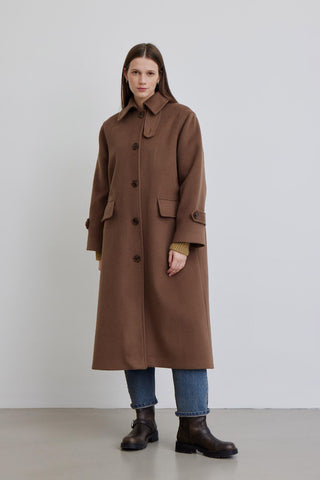 Nora Cachet Coat Dark Brown