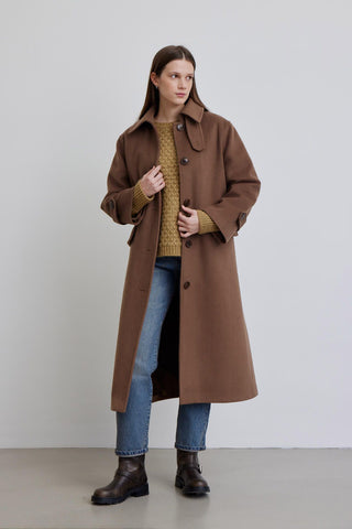 Nora Cachet Coat Dark Brown