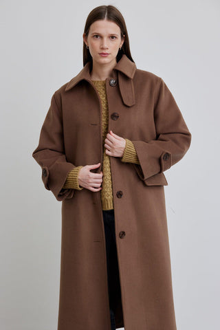 Nora Cachet Coat Dark Brown