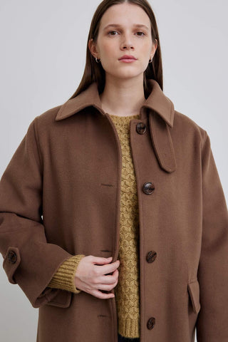 Nora Cachet Coat Dark Brown