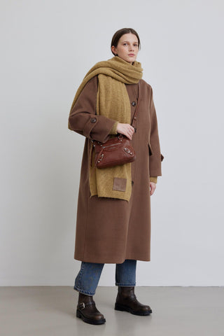 Nora Cachet Coat Dark Brown