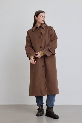 Nora Cachet Coat Dark Brown