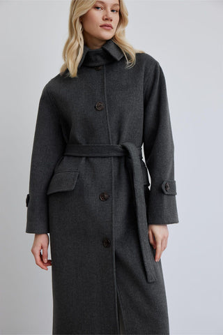 Nora Cachet Coat Anthracite