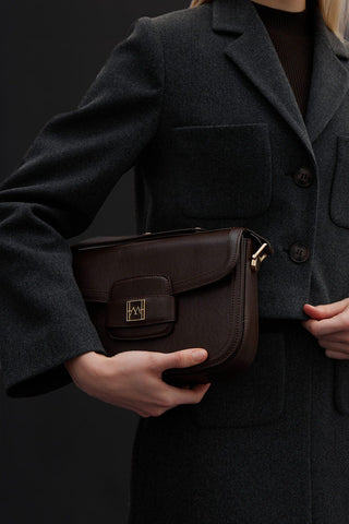 Premium Flap Bag Dark Brown