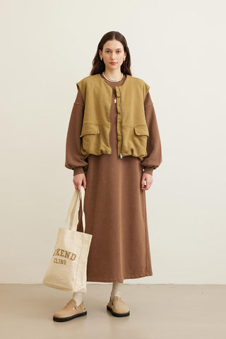 Premium Oversize Dress Brown