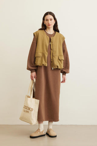 Premium Oversize Dress Brown