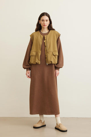 Premium Oversize Dress Brown