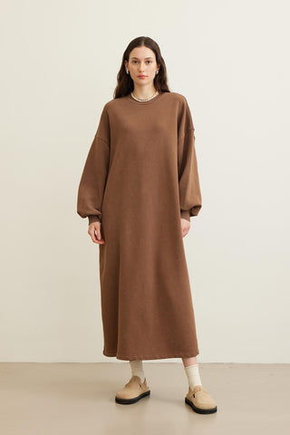 Premium Oversize Dress Brown