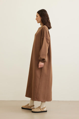 Premium Oversize Dress Brown