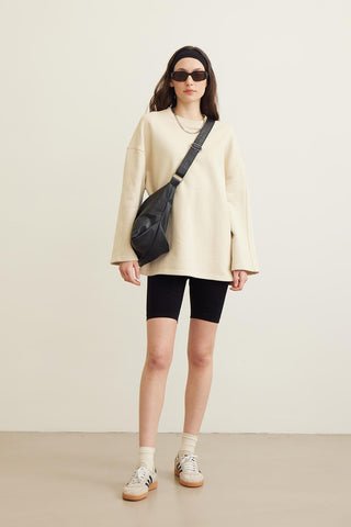 Selected Oversize Sweatshirt Beige