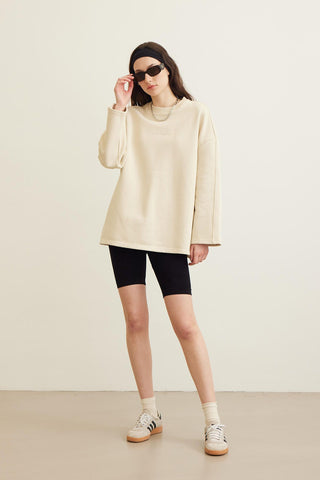 Selected Oversize Sweatshirt Beige