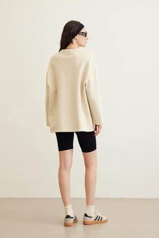 Selected Oversize Sweatshirt Beige