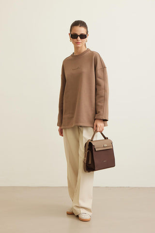 Selected Oversize Sweatshirt Brown