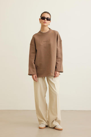 Selected Oversize Sweatshirt Brown