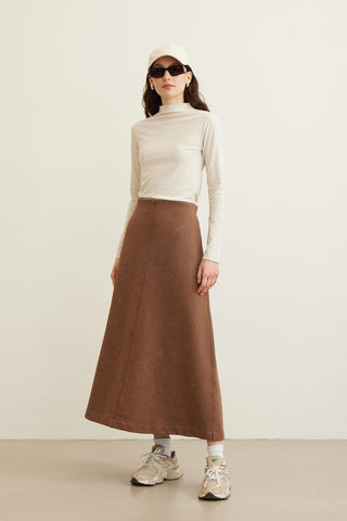 Premium Comfy Skirt Brown