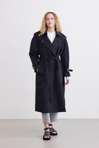 Belted Trench Coat Black