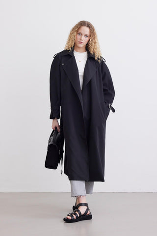 Belted Trench Coat Black