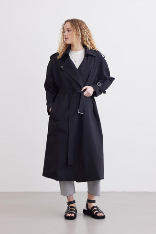 Belted Trench Coat Black