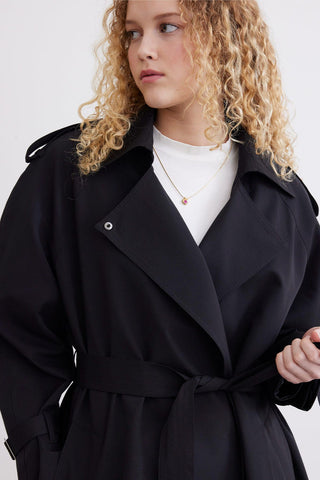 Belted Trench Coat Black