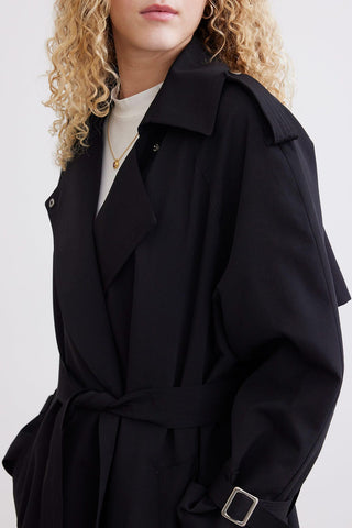 Belted Trench Coat Black