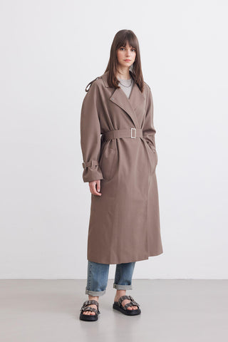 Belted Trench Coat Mink