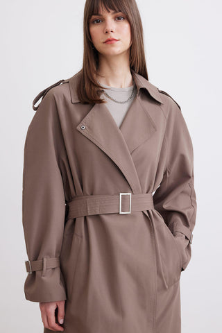 Belted Trench Coat Mink