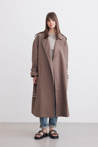 Belted Trench Coat Mink