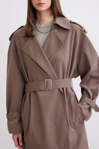 Belted Trench Coat Mink