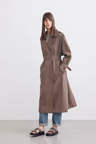 Belted Trench Coat Mink