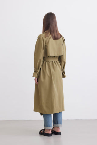 Belted Trench Coat Green