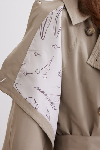 Trench Coat With Detachable Storm Flap Desert Sand