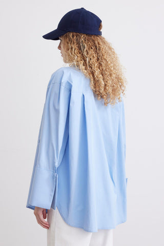 Wide Cuff Shirt Blue