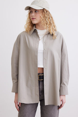 Oversize Basic Shirt Sage