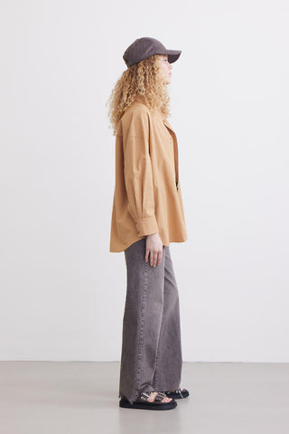 Oversize Basic Shirt Camel