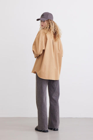 Oversize Basic Shirt Camel