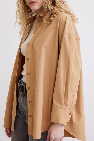 Oversize Basic Shirt Camel