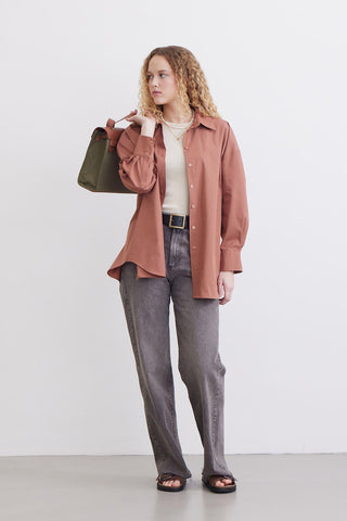 Oversize Basic Shirt Dusty Rose