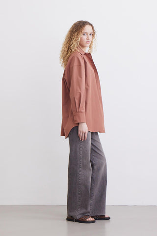 Oversize Basic Shirt Dusty Rose