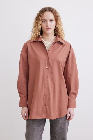 Oversize Basic Shirt Dusty Rose