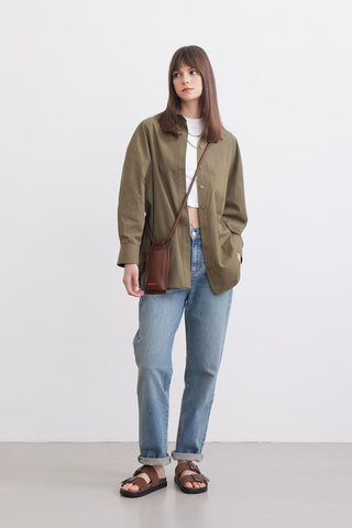 Oversize Basic Shirt Khaki