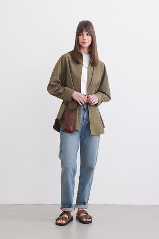 Oversize Basic Shirt Khaki