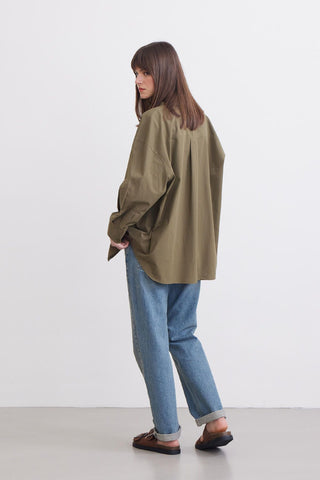 Oversize Basic Shirt Khaki