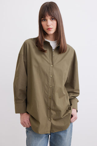 Oversize Basic Shirt Khaki