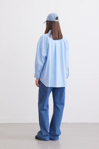 Oversize Basic Shirt Blue