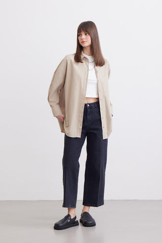 Oversize Basic Shirt Stone