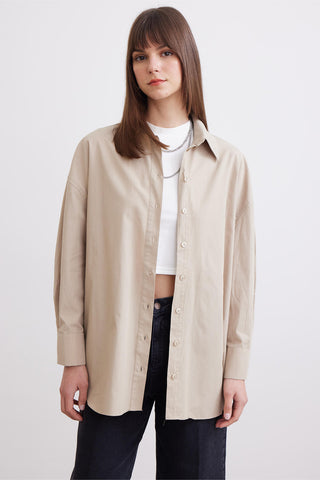 Oversize Basic Shirt Stone