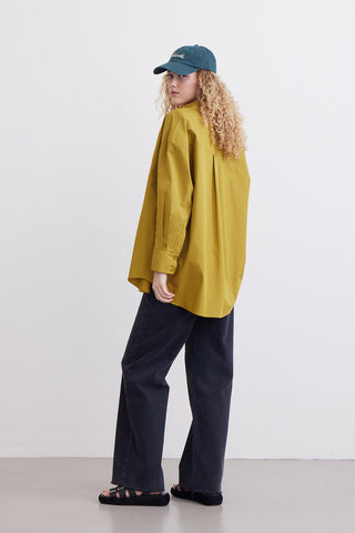 Oversize Basic Shirt Olive Green